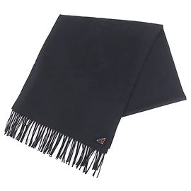 Stola in seta e cashmere nera Prada Nero