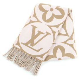 Cachecol Modo de Voo Louis Vuitton Bege