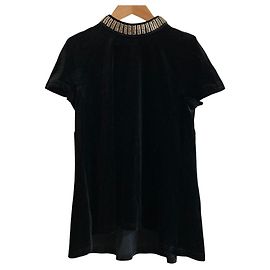 Autre Marque FOXEY NEW YORK VELOUR NOIR Velluto Tagliato e Cucito Nero