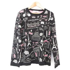 Autre Marque LEONARD SPORT Wollstrickpullover Schwarz Pink