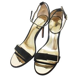 Coach HAMPTON ITL NUBUCK High Heel Sandals Black