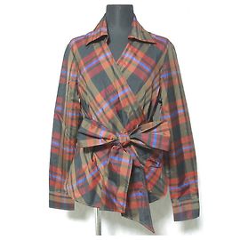 Autre Marque NARACAMICIE Check Cache-coeur Shirt Blouse Multiple colors