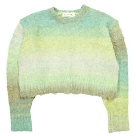 Autre Marque Ray BEAMS Gradation Rundhals-Pullover Strickoberteil Grün