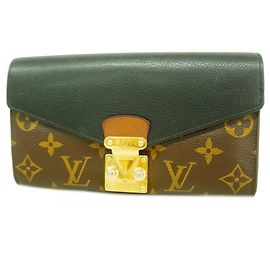 Cartera Larga Pallas Monogram Louis Vuitton Castaño Negro