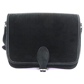 Borsa a Spalla in Velluto Monogramma Saint Laurent Nero