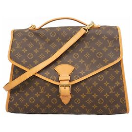 Louis Vuitton Monogram Beverly Briefcase Brown
