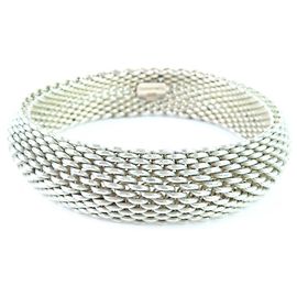 Tiffany & Co Tiffany Somerset Mesh 925 Bangle Bracelet Silvery