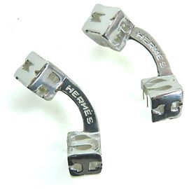 Hermès Hermes Vintage Silver Square Cufflinks Other