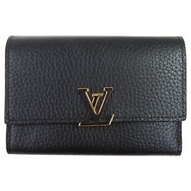 Cartera Compacta Capucines de Louis Vuitton Negro Rosa