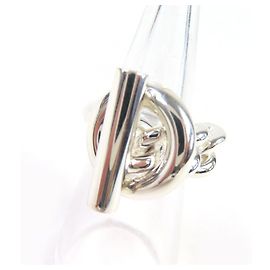 Hermès Hermes Croisette Band Ring in Silver Other