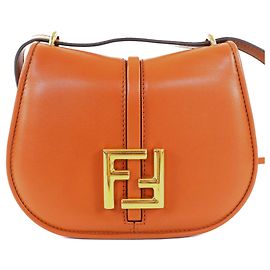 Borsa a spalla in pelle Fendi 8BS082 Camon Small Marrone