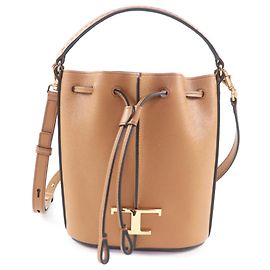 Borsa a secchiello 2 in 1 in pelle marrone Tod's Marrone