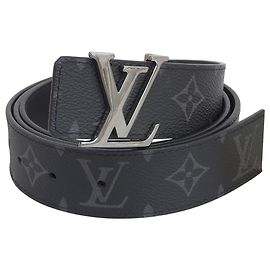 Gürtel aus Monogram Eclipse Canvas und Leder von Louis Vuitton Monogramm