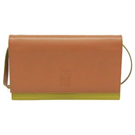 Autre Marque Borsa in pelle da donna Morabito Le Blason Marrone Verde chiaro