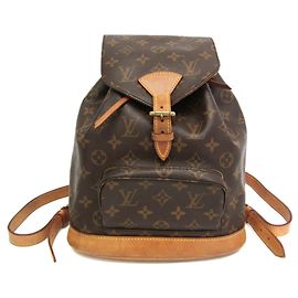 Louis Vuitton Monogram Montsouris MM Damen Rucksack Braun