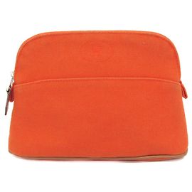 Pochette en coton Hermès Bolide Mini 20 Orange