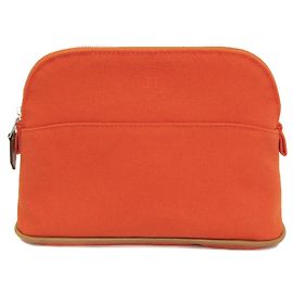 Bolso de algodón Hermès Bolide Mini 20 Naranja