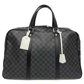Borsa Boston N41140 in Damier Graphite di Louis Vuitton per uomo Marrone Nero