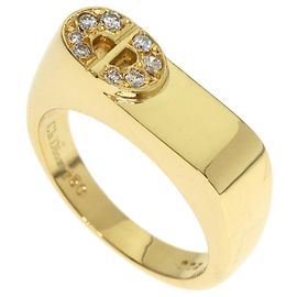 Christian Dior 18K Gelbgold Diamantring Golden