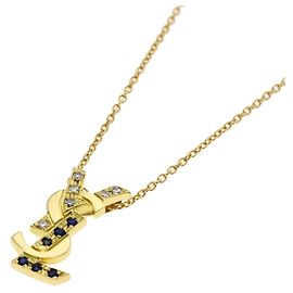 Collana con motivo logo Yves Saint Laurent D'oro