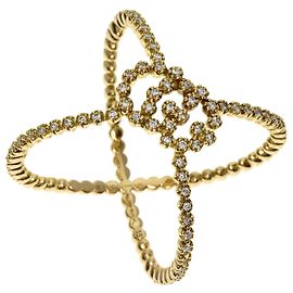 Anillo de diamante Gucci GG Running Dorado