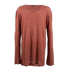 Balmain Distressed Langarm-T-Shirt - '10s Orange