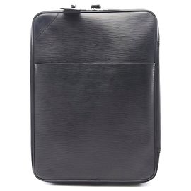 Louis Vuitton Pegase 55 Leather Carry Bag Black