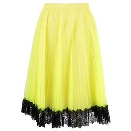 Falda de tul plisada Christopher Kane - Años 10 Verde