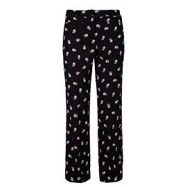 Miu Miu Floral Printed Pants - '10s Black