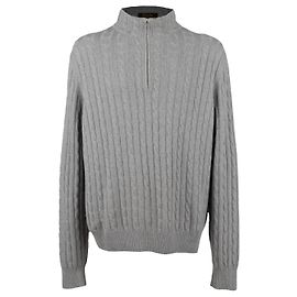 Loro Piana Treccia Mezzocollo Pullover - '10s Grau
