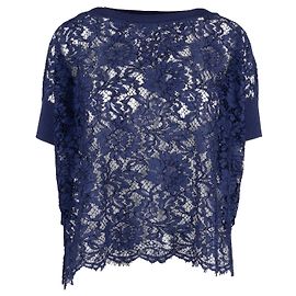 Valentino Garavani Valentino Lace Top - '10s Blue Navy blue