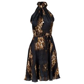 Vestido de estampado de leopardo Blumarine - Años 10 Negro