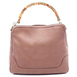 Borsa a Spalla in Pelle Gucci Diana Bamboo Rosa