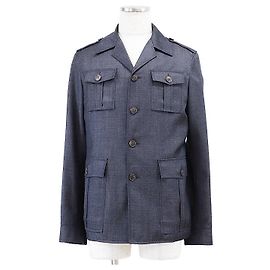 Gucci Safari Jacket Wool Mohair Jacket Blue