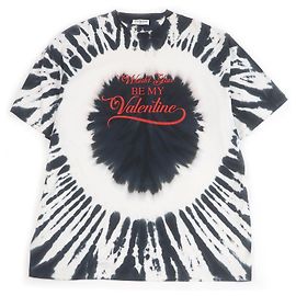 Camiseta de algodón con estampado de logo Crack de Balenciaga Negro Blanco