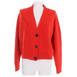 Hermès Hermes H motif Wool Cardigan Red