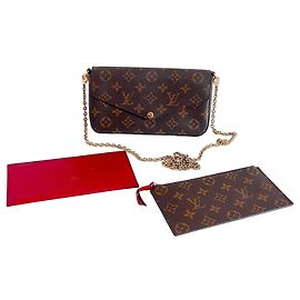 Pochette Felicie Monogram Louis Vuitton Marrone Altro
