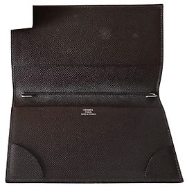 Hermès Agenda-Halter aus Leder Taupe Taupe