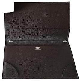 Hermès Leather Agenda Holder Taupe Taupe