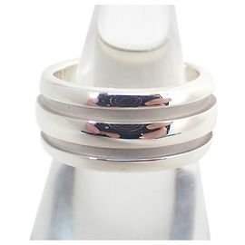 Tiffany & Co. Sterling Silver 925 Double Line Ring Other