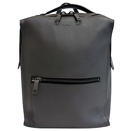 Fendi Gray Leather Backpack Brown
