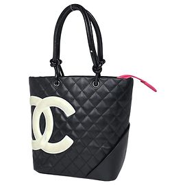 Bolsa tote média Chanel Cambon Line Preto