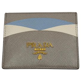 Prada Saffiano Leder Kartenetui Schwarz