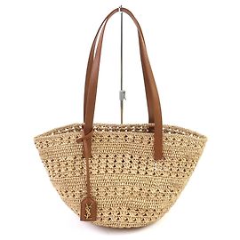 Borsa tote in pelle di rafia Saint Laurent Altro