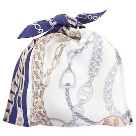 Hermès Hermes Petit H Furoshiki PM Silk Handbag Navy blue