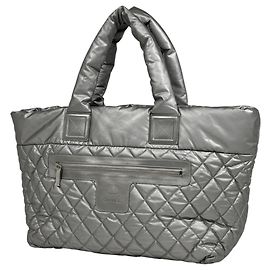Chanel Coco Cocoon Medium Tote Bag Silber