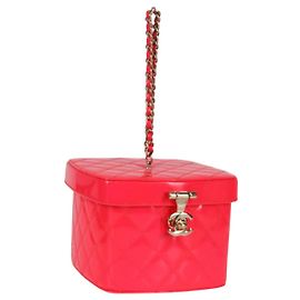 CHANEL Neceser Matelassé Esmalte Rosa Oro CC Auth 123518SAM Rosa Dorado