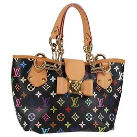 LOUIS VUITTON Bolsa de Ombro Multicolor Annie GM Preta M40304 LV Auth 125796SAV Preto