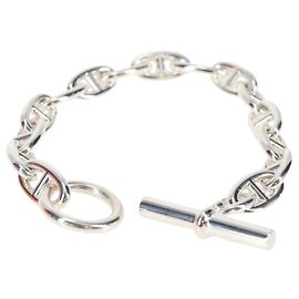 Hermès Bracciale Chaine d'Ancre GM HERMES Ag925 15 Link Argento Auth 131509SM Argento
