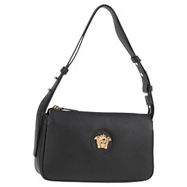 Borsa a mano in pelle nera e oro Autentica VERSACE 118692V Nero D'oro